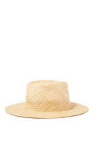 قبعة فيدورا مزينة بحروف الماركة